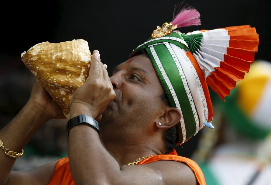 Cricket World Cup, Un tifoso dell&#39; India (Action Images)